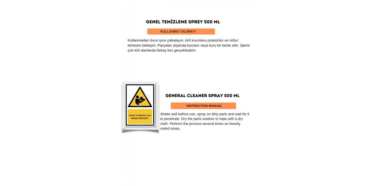 AEROFIX GENEL TEMİZLEME BALATA SPREYİ (500 ML) BALATA SPREYİ